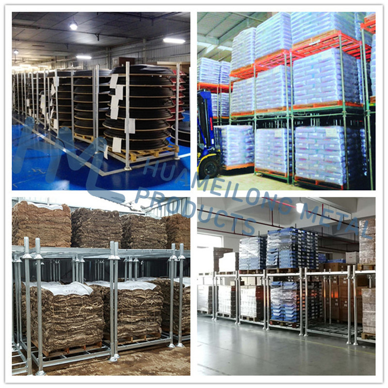 Heavy duty high quality industrial warehouse stacking hot dip galvanized steel plate pipe storage pallet rack