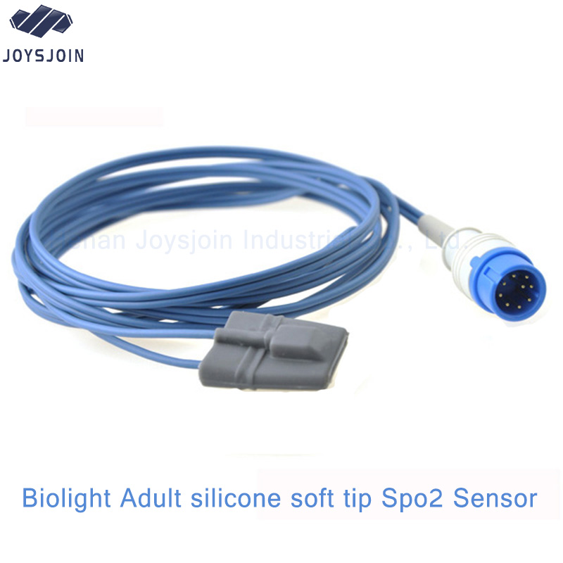 Biolight Adult silicone soft tip Reusable Spo2 Sensor Round 9 pin