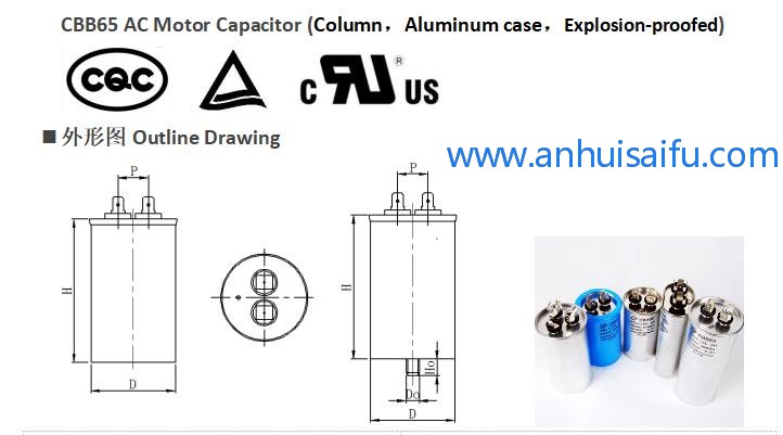 CBB65 AC Motor Capacitor using Metallized Film