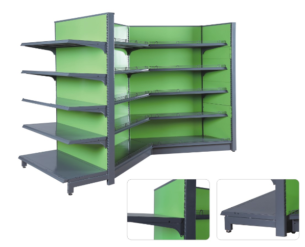 supermarket heavy duty single sided display shelf rack gondola Expositor de metal