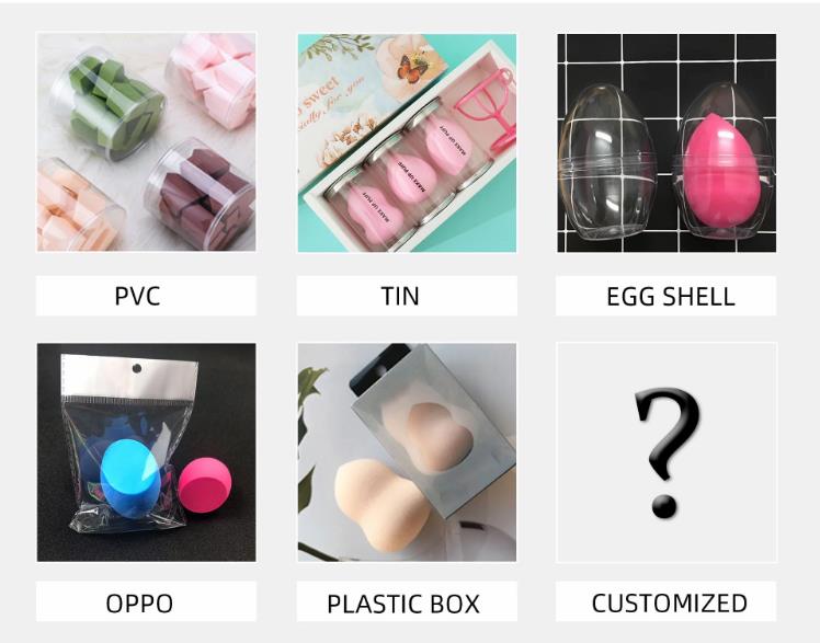 Private Label Cosmetic Foundation Makeup Sponge Non Latex Material Super Soft Comfortable Sponge Blender