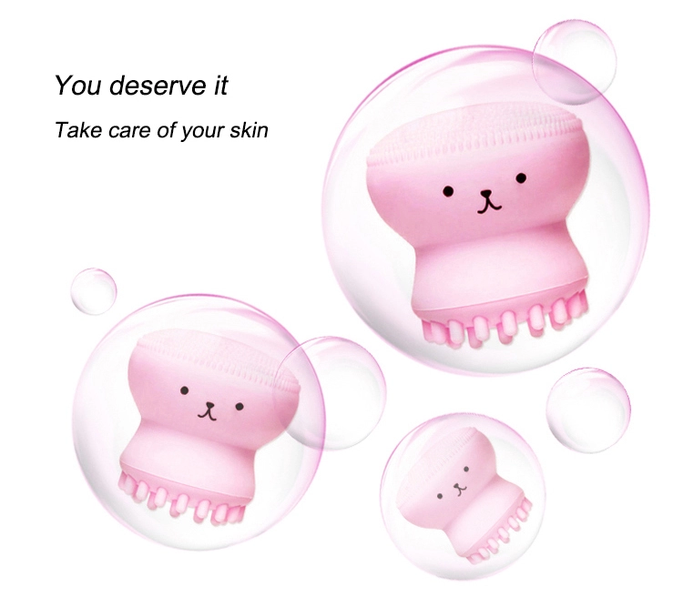 Little octopus cartoon cute promotional giveaway gift silicone facial cleansing brush Little octopus cartoon cute promotional giveaway gift silicone facial cleansing brush