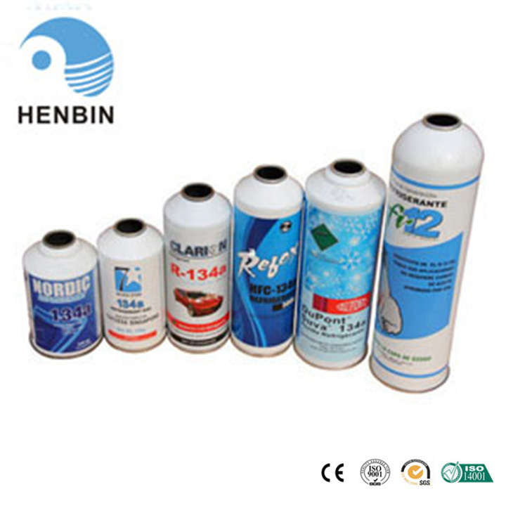 Super cool gas refrigerant r134a 340g 2 slice can gas hot sale