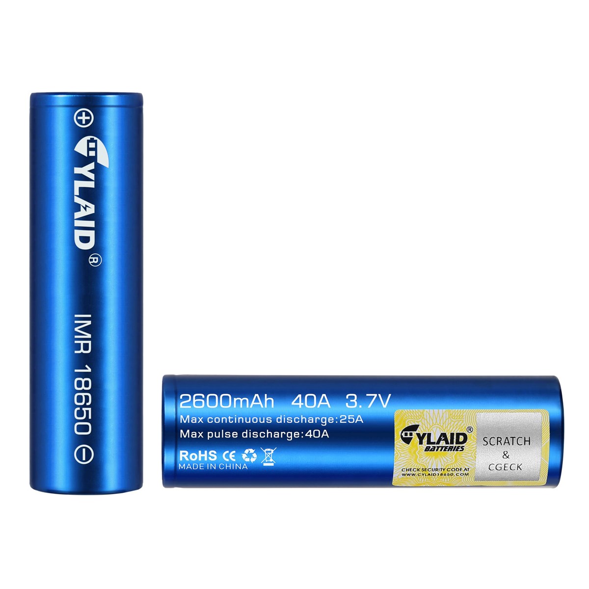 Cylaid 2600mAh 40A battery 18650 power supply for vapes