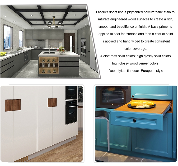 Full house furniture set poland lacquer kitchen cabinet