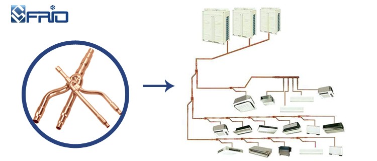 Copper Tee joint Branch pipe For GREE SFGLFQ01B