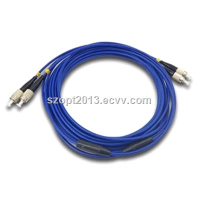 Fiber Patchcord FCFC Singlemode Duplex in armoured cable