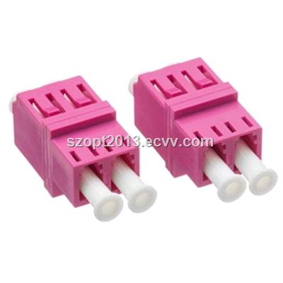 Fiber Optic Adapter LCLC duplex Multimode OM4 in Violet