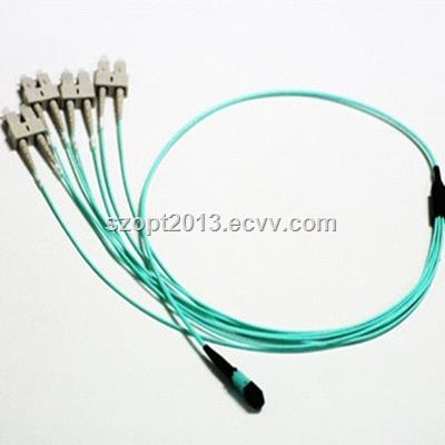 Fiber Patch Cord MTP MPO to LC Multimode OM3 8 fiber