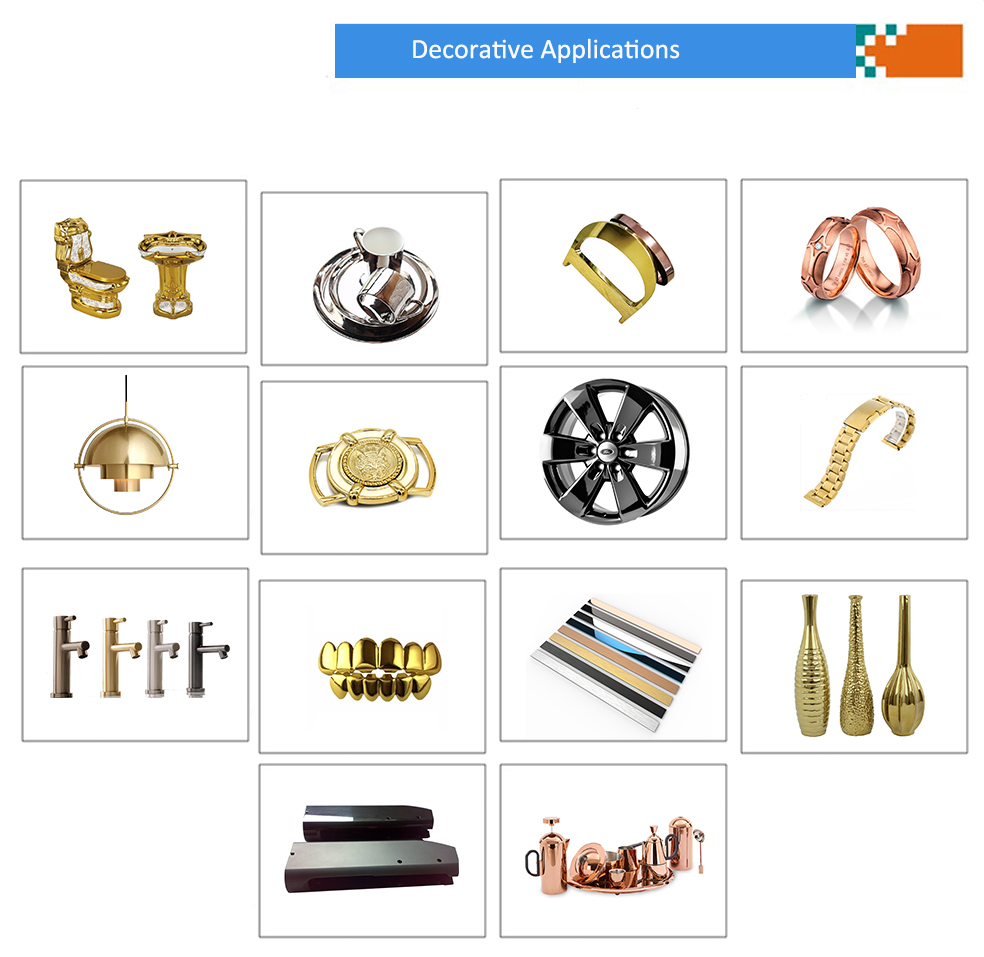 PVD Goldening Silvering Ceramic Tile Decoration Equipement