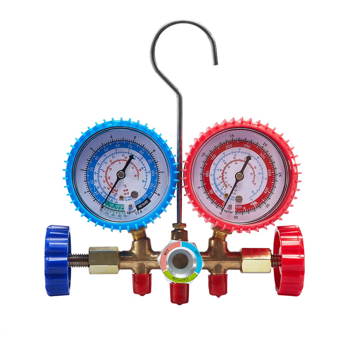 3pcs Car Air Conditioning Refrigerant Gas Pressure Gauge Hose Valve
