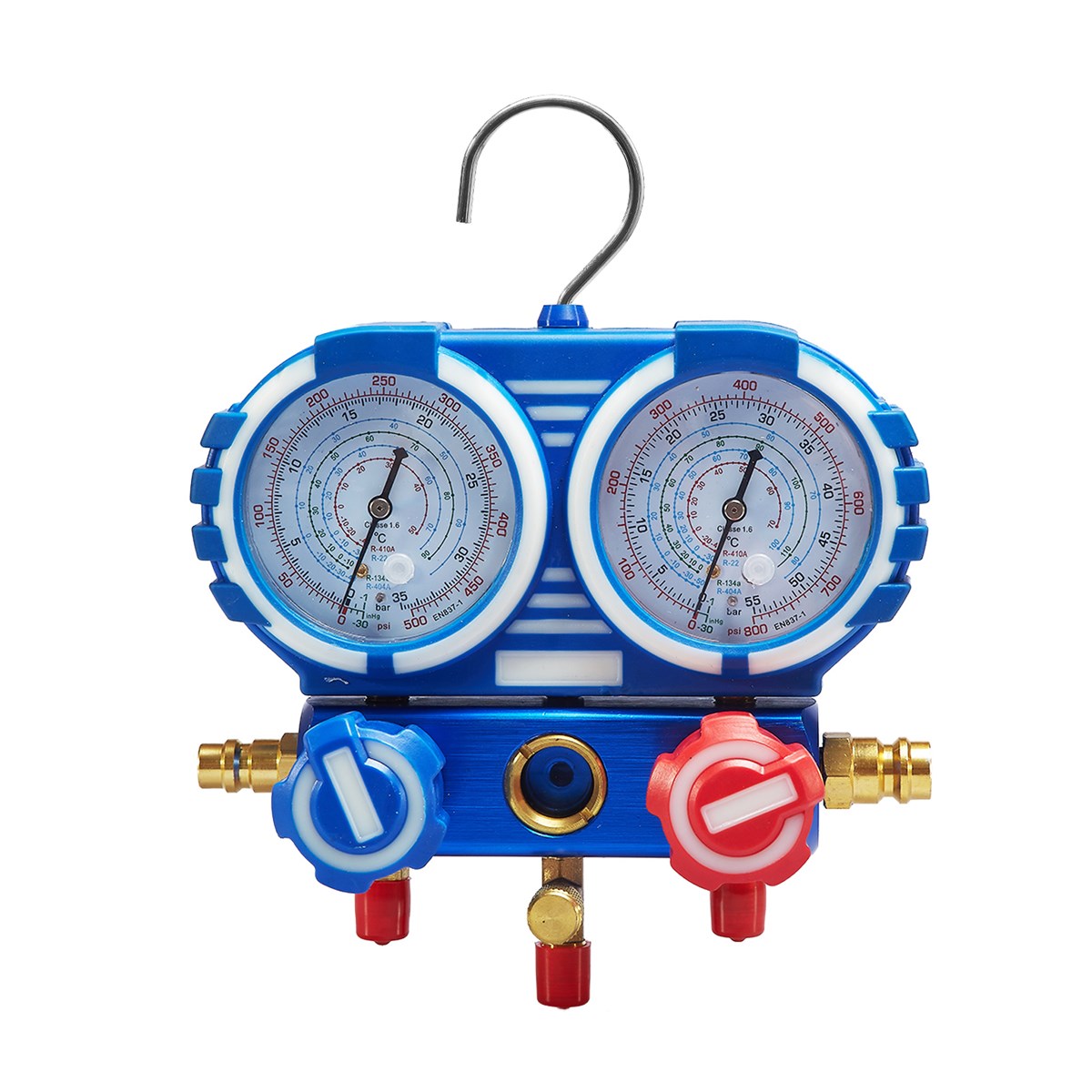 3pcs Car Air Conditioning Refrigerant Gas Pressure Gauge Hose Valve