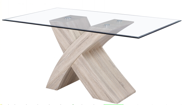 Glass top wooden tea table cheap wholesale for center room