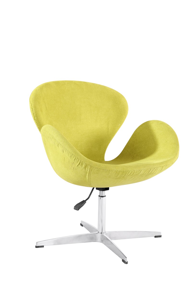 Highend swivel modern style counter chair with backrest material of fabric and chrome legs