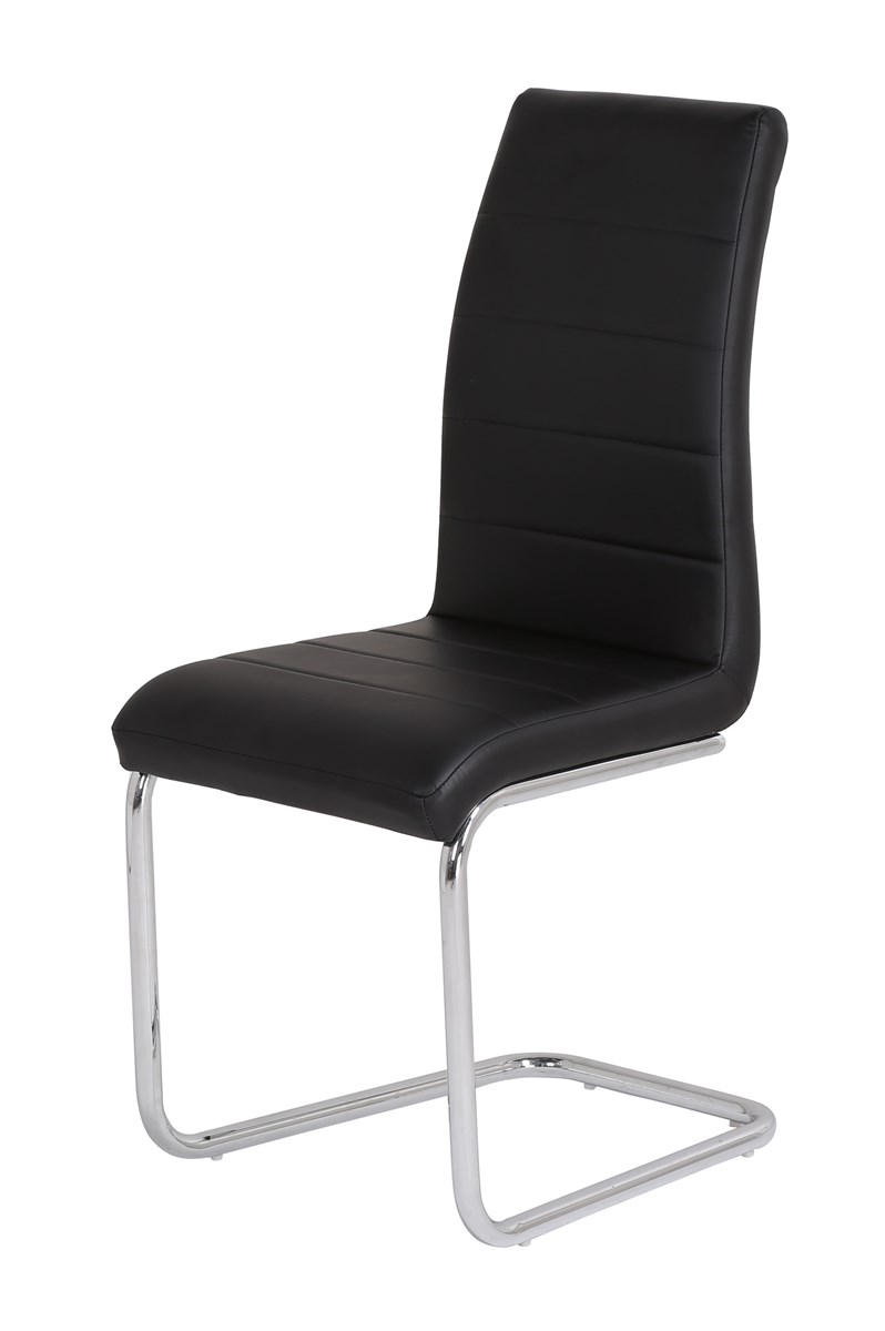 High quality and comfortable material of PU leather with chrome legs conference chair