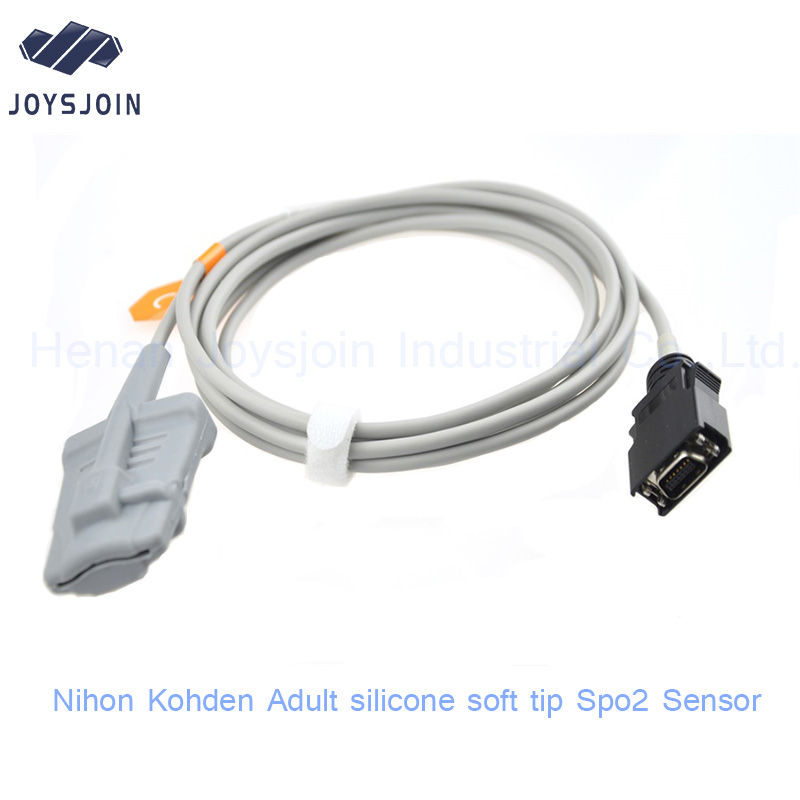 Nihon Kohden Adult silicone soft tip Reusable Spo2 Sensor AMP20Pin Medical TPU