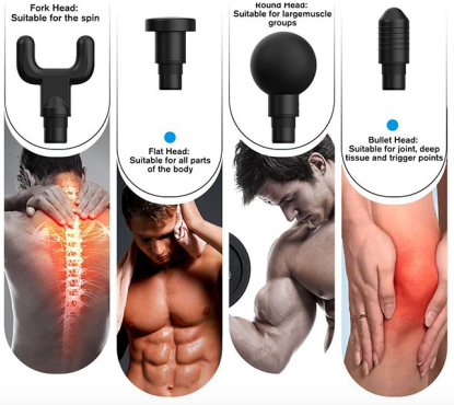 Deep Tissue Massager Hand Held Vibration Massage Device for Muscle Pain Soreness