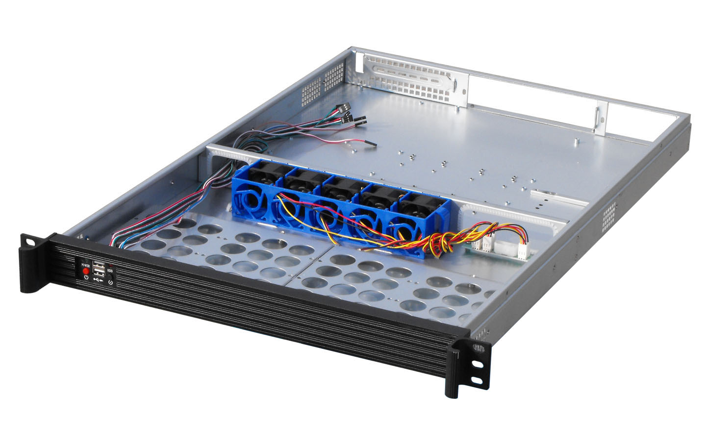 1U Server case 5pcs 40mm fan positionstandard chassis with 3pcs 4028 fans