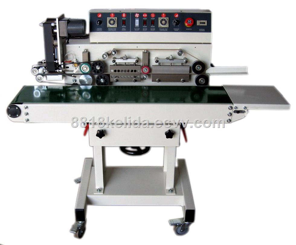 Continuous band sealer with printer
