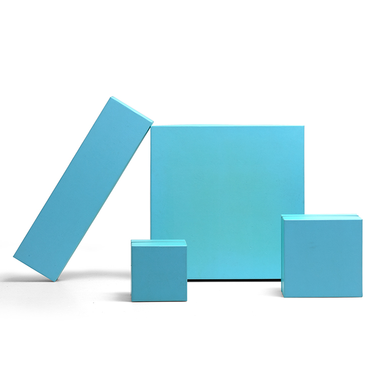 Box for jewelry packaging cardboard gift box with lid blue box for ring necklace bracelets