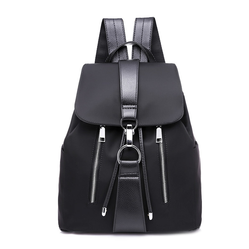 Waterproof Nylon Anti Theft Women Backpacks Female Travel Rucksack School Bags for Teenage Girls Black Drawstring bag