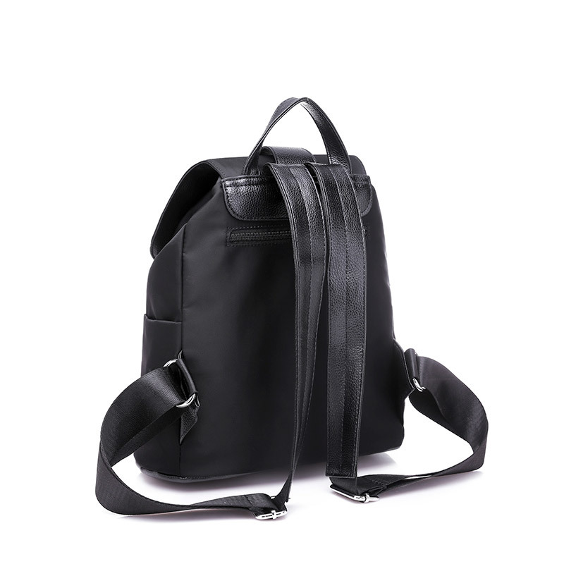 Waterproof Nylon Anti Theft Women Backpacks Female Travel Rucksack School Bags for Teenage Girls Black Drawstring bag