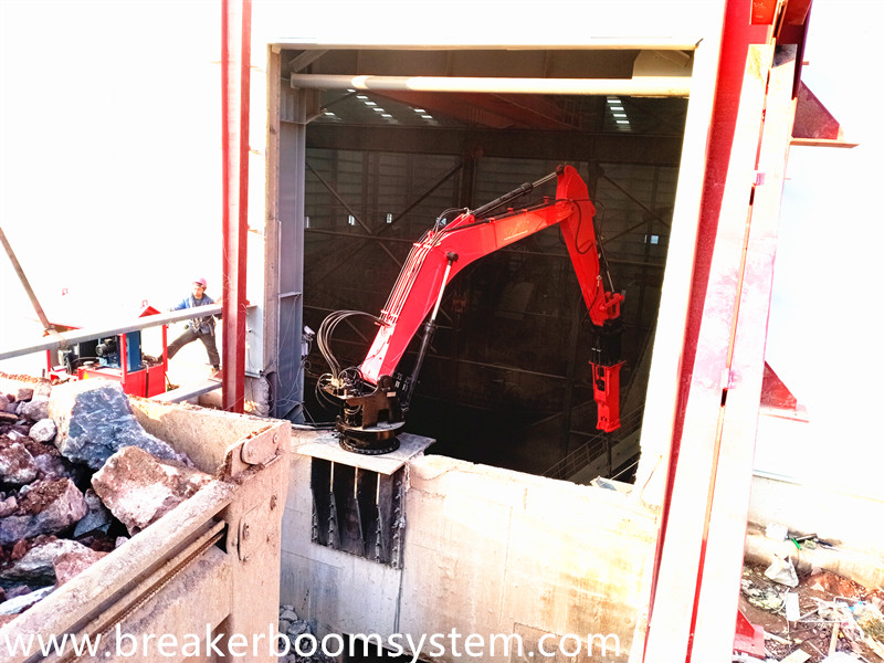 Stationary Type Hydraulic Rockbreaker Booms System