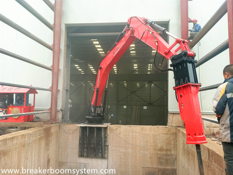 Stationary Type Hydraulic Rockbreaker Booms System