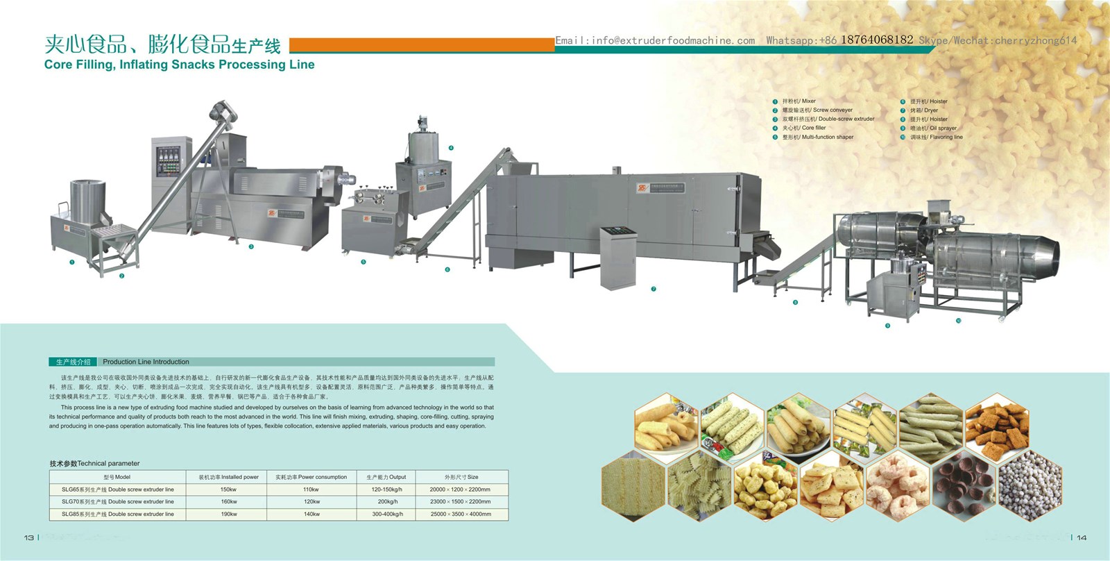 Automatic corn puffs snacks food making machinery