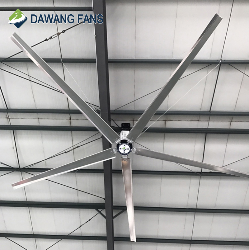 Aluminum large low noise high speed ceiling big industrial fan