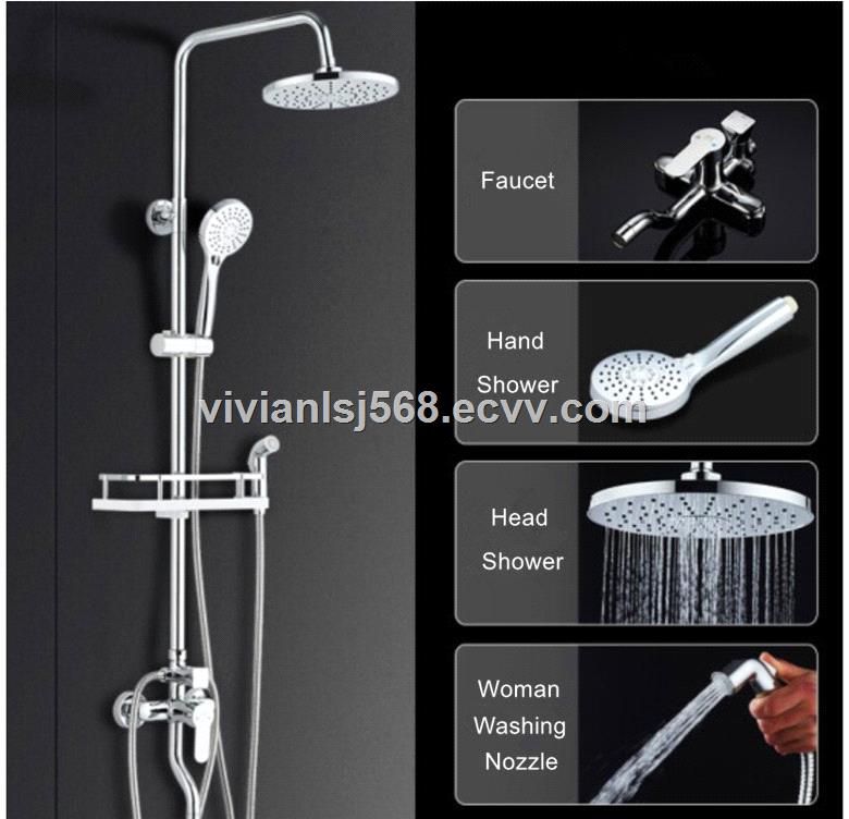 High quality big rainfall bathroom shower set wash toilet sprayer head shower