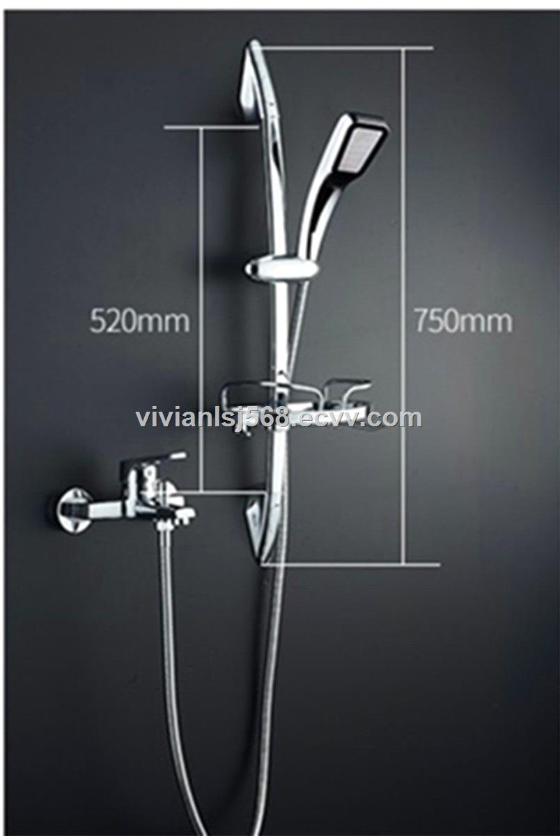 Bathroom simple shower set sprayer head wall mounted mixer shower tap China factory