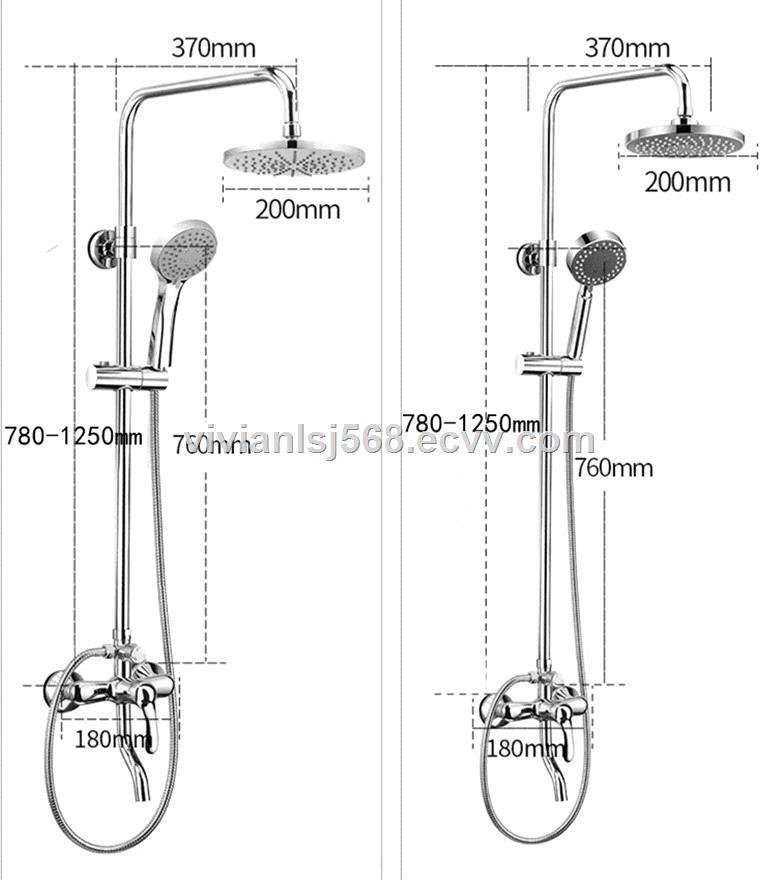 High quality big rainfall bathroom shower set wash toilet sprayer head shower