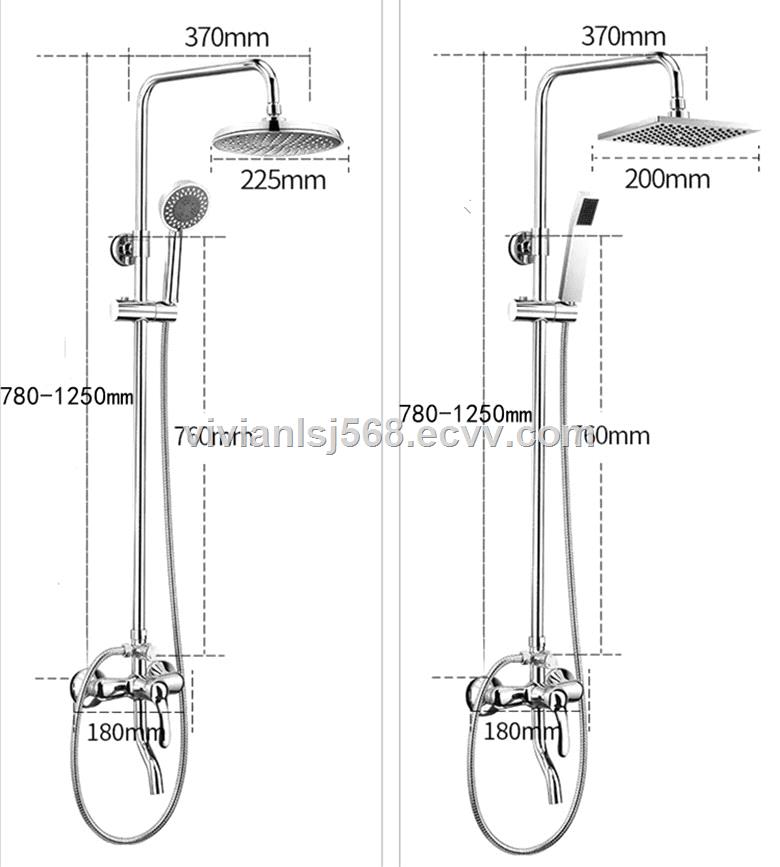 High quality big rainfall bathroom shower set wash toilet sprayer head shower