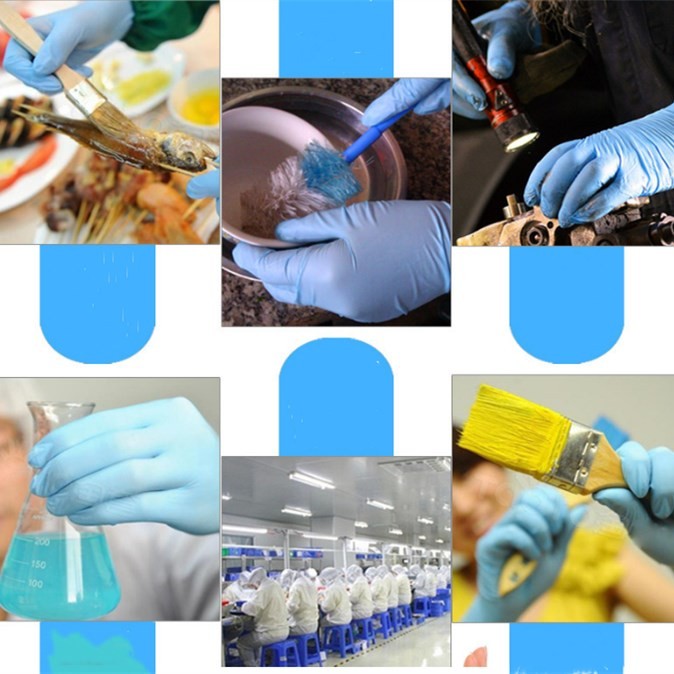 Safe Disposable medical nitrile gloves Vinyl Latex Examination Medical Gloves