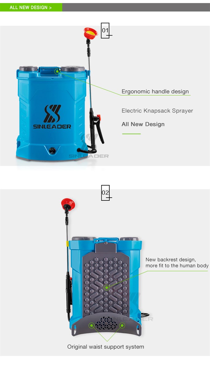 Agricultural electric 12v garden 16L power backpack sprayer