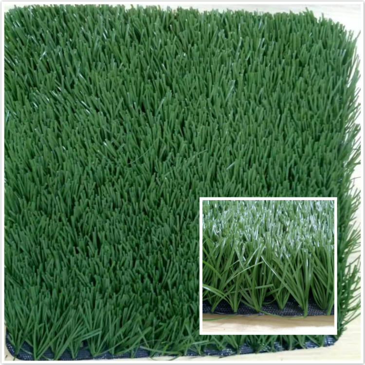 Green synthetic grass for football field