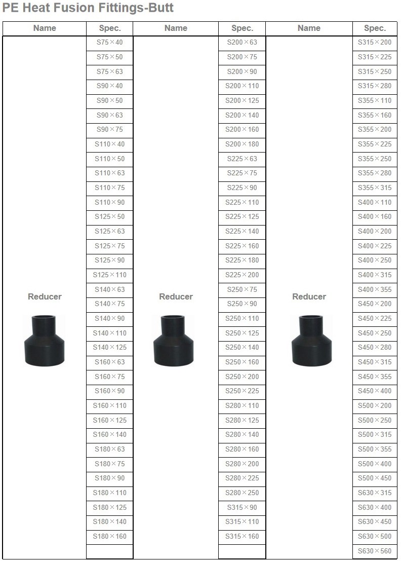 HDPE fusion pipe fittings