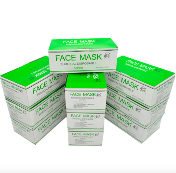 Custom Print Medical Disposable Face Surgical Mask Packaging Box