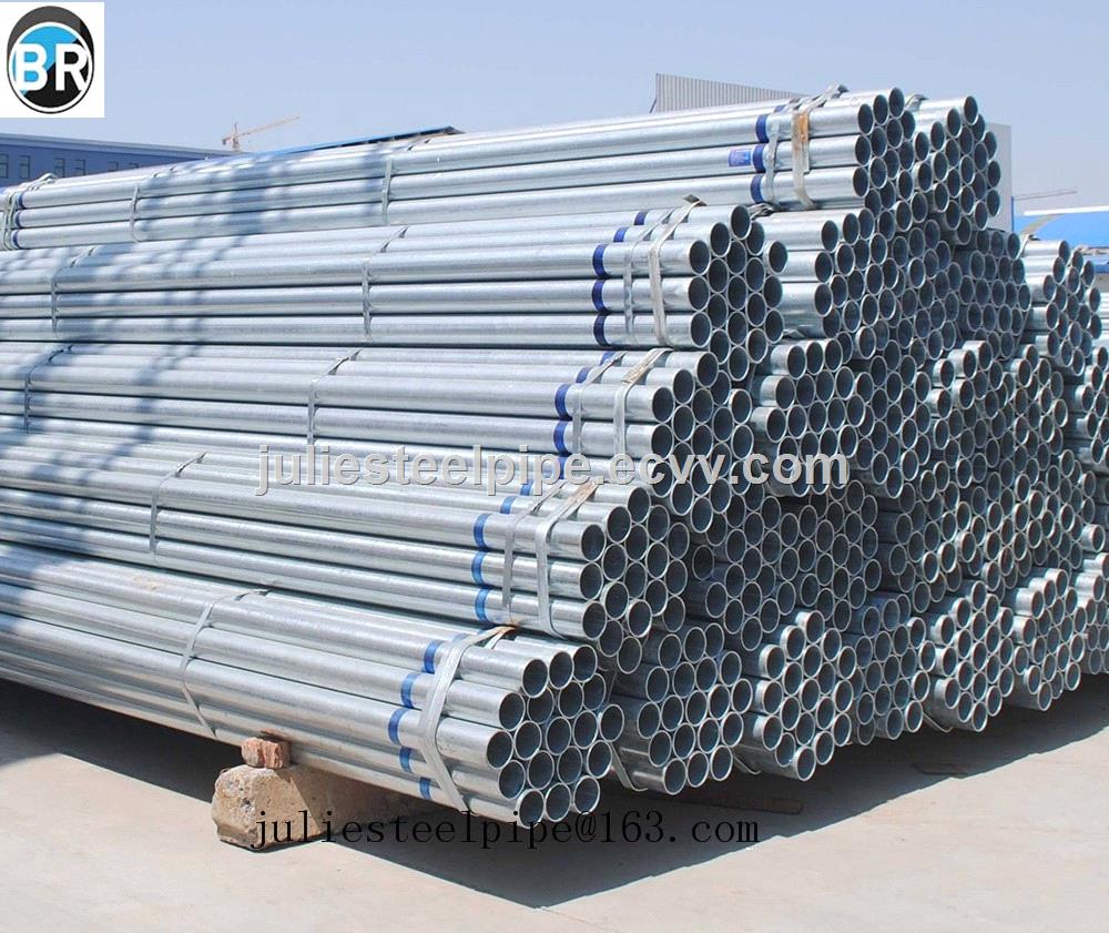 ERW Steel Pipe with Galvanized for WaterOilGas Pipeline