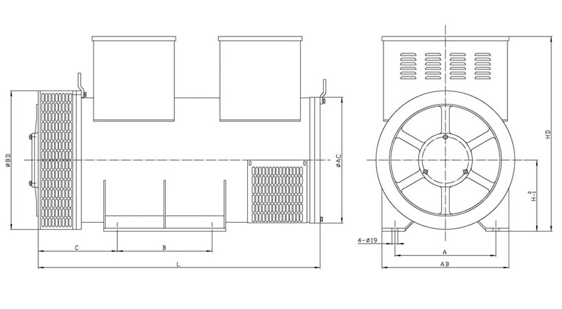 50Hz to 400Hz Motor Generator Rotary Frequency Converter 20kVA