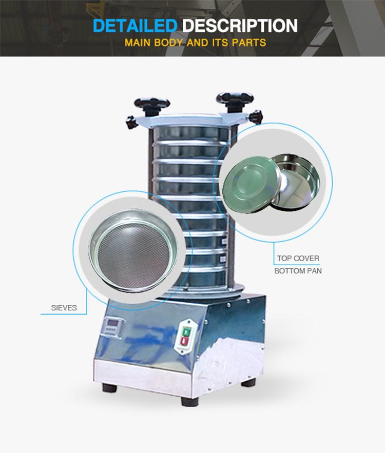 200mm Small Analysis Laboratory Test Sieve Shaker Instrument