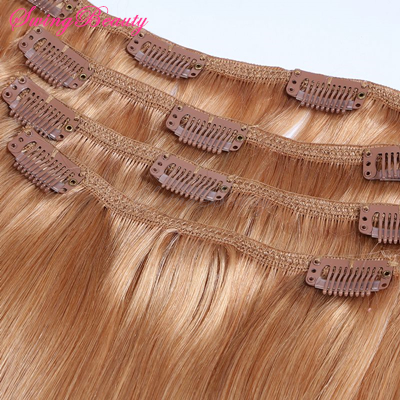 Clip in 100 Natural Virgin Remy Human Hair Extensions Weavings