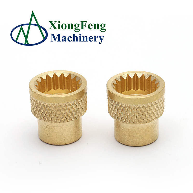 Customized nonstanderd thread knurled brass insert nut