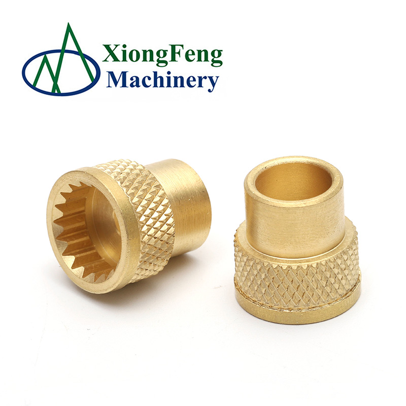 Customized nonstanderd thread knurled brass insert nut