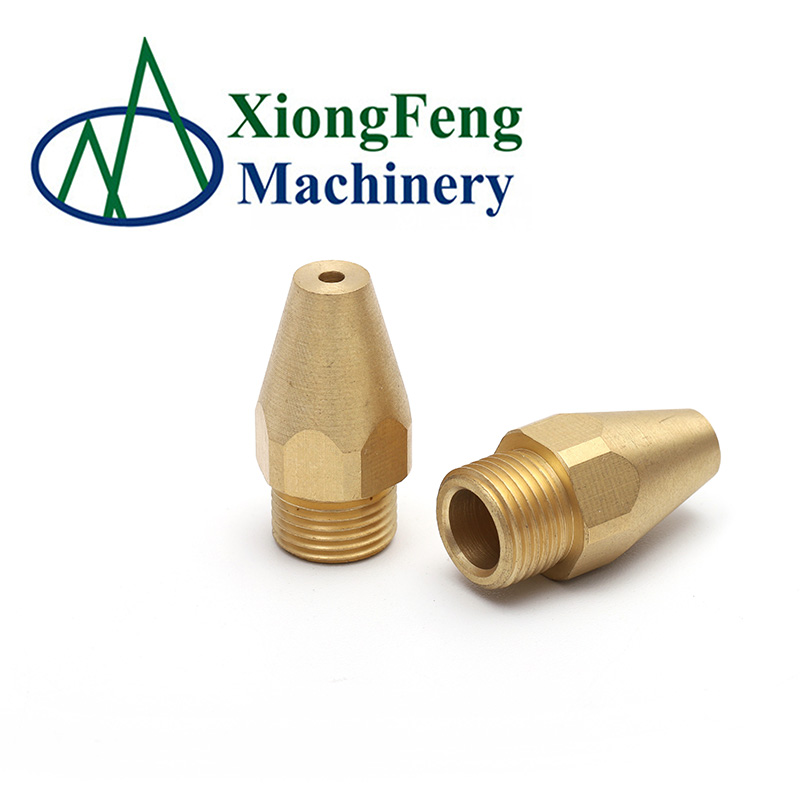 Custom good quality all kinds of turning machining brass spray nozzle parts Hardware Parts Fitting Pipe Connector