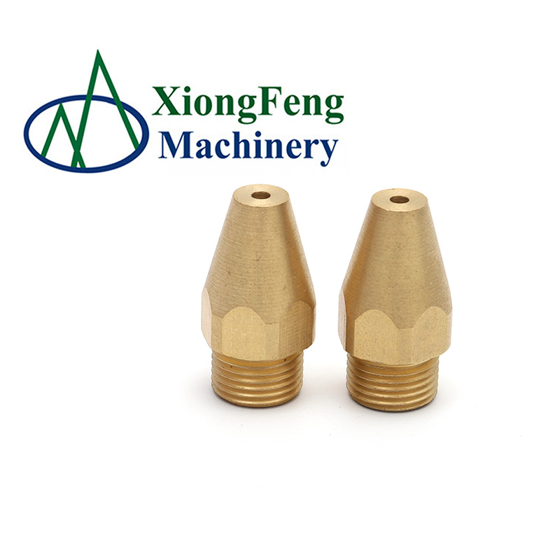 Custom good quality all kinds of turning machining brass spray nozzle parts Hardware Parts Fitting Pipe Connector