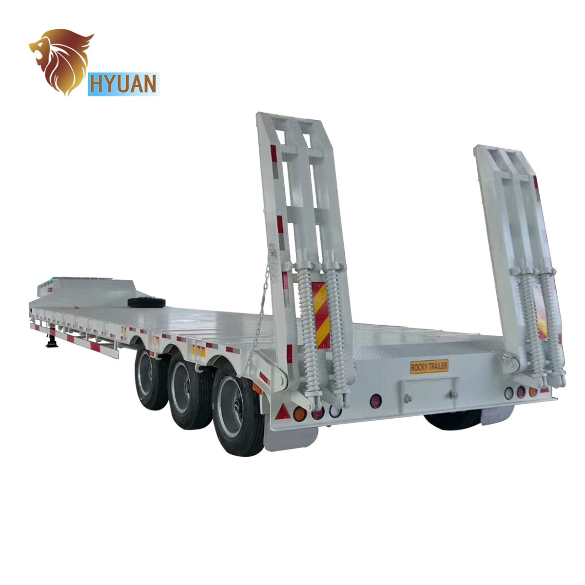 HYUAN 3 Axles Lowbed Semi Trailer for sale