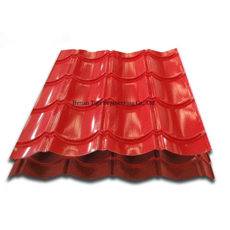 glazed prepainted galvalume metal roof sheet