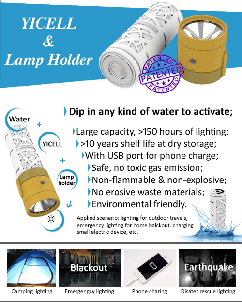 Led lamp flashlight torche emergency lighting and charging water battery included